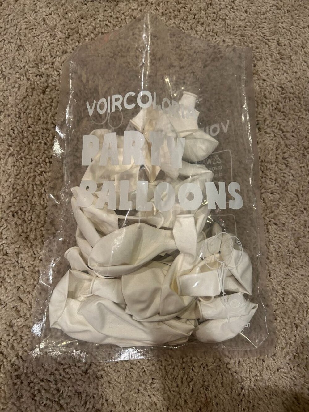 45 pack white party balloons